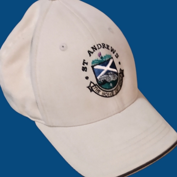⛳ST ANDREWS Adjustable Buckle Back, Embroidered Golf Cap,Beige,Black. - Picture 6 of 6
